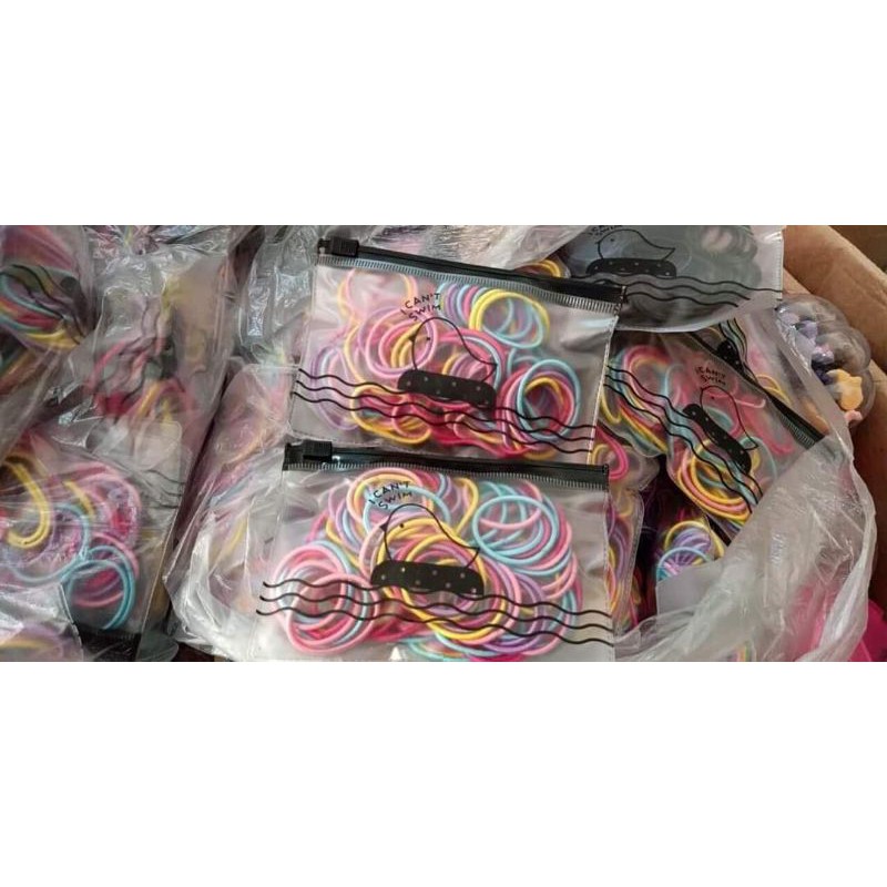 Túi zip Combo 100 dây buộc tóc nữ siêu dai