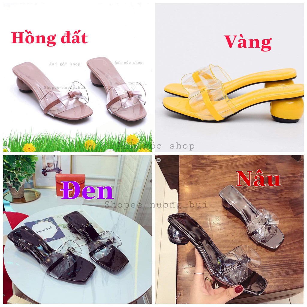 Guốc cao gót nơ dáng hàn quốc siêu rẻ cao 5p - mã 749