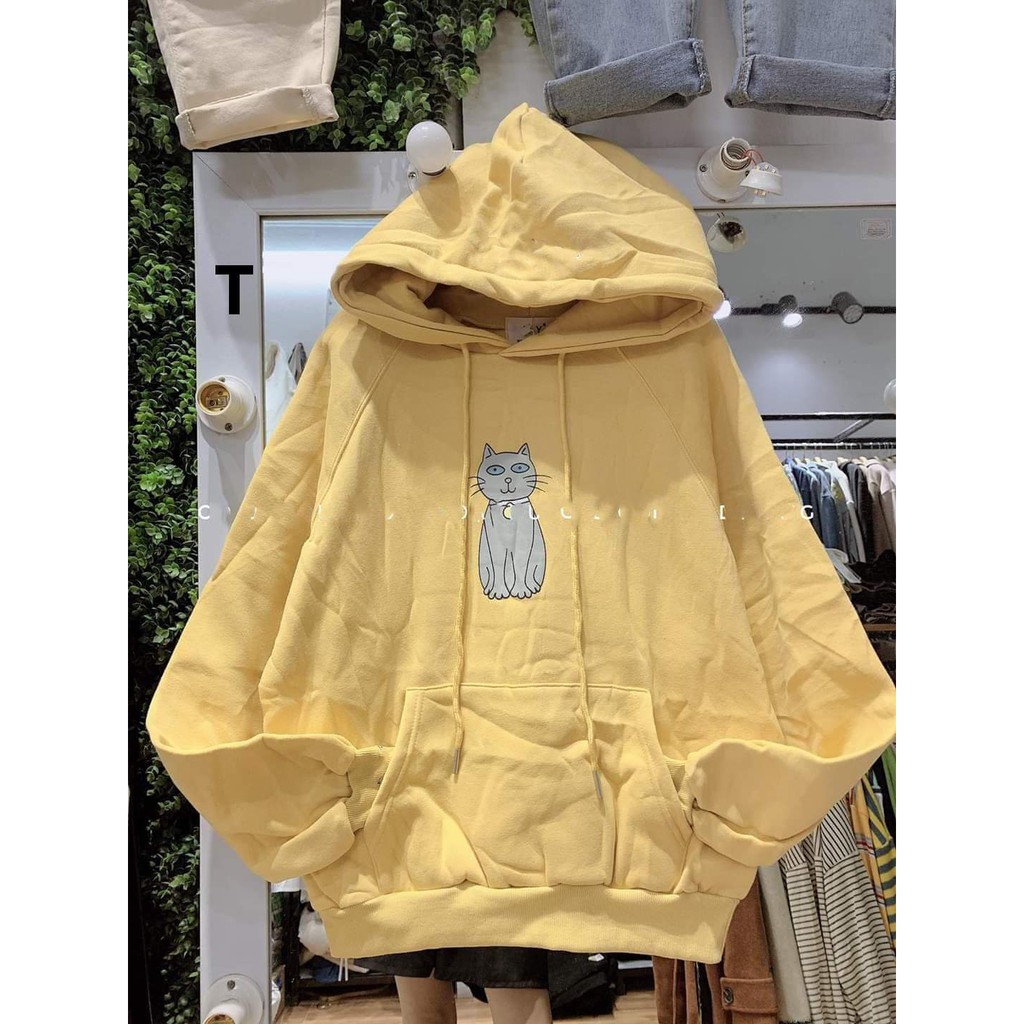 Áo hoodie mèo đeo chuông DTR1119