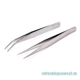 [Hàng mới về] Set 2 nhíp thẳng bằng thép không gỉ chuyên dụng trong trang điểm