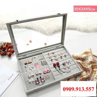 CỠ LỚN Hộp Đựng Nhẫn Và Khuyên Tai Đa Năng