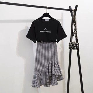 (hàng order) Chân váy đuôi cá kẻ caro