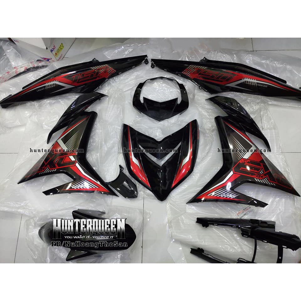 Tem Exciter 150. Chữ EXC, xe đen, tem đỏ. Thay đổi màu sắc và chi tiết theo yêu cầu. Sắc nét, bền màu