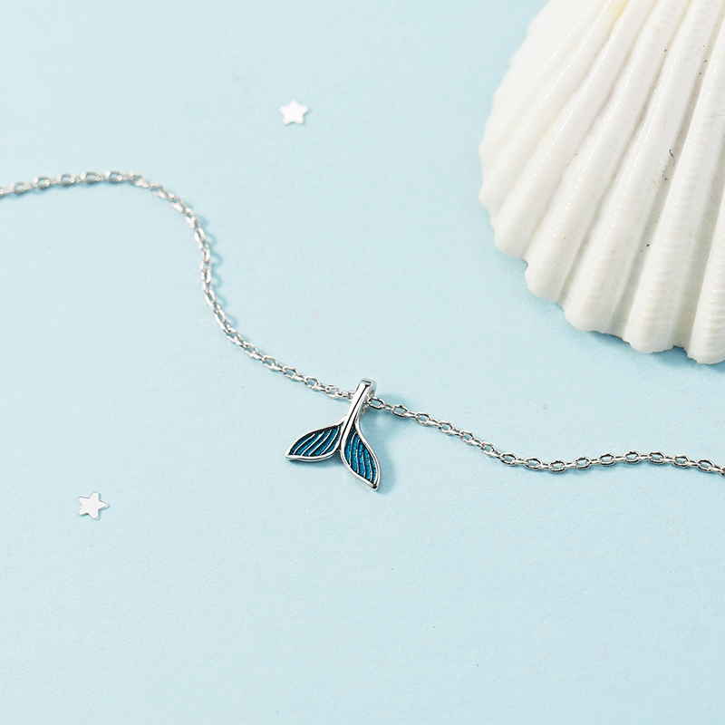 Lắc chân thời trang màu bạc kiểu hình đuôi nàng tiên cá thời trang cho nữ | BigBuy360 - bigbuy360.vn