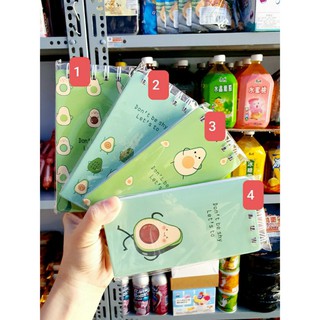 Sổ lò xo dài lật lên hình quả bơ dễ thương