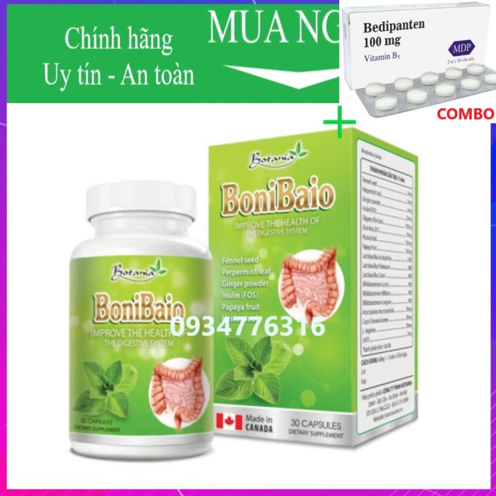 Combo Bedipanten 100mg +  ✅ BoniBaio (Hộp 30 viên) - Tăng cường tiêu hóa, cho người viêm đại tràng