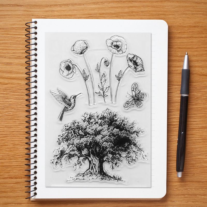 Con Dấu Trong Suốt Hình Cây Điều Ước Dùng Để Trang Trí Album Ảnh