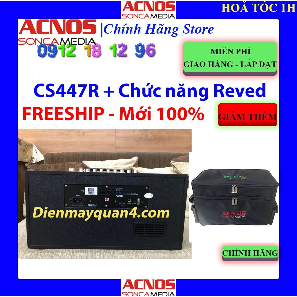 Dàn Âm Thanh Di Động ACNOS CS447R, New 2022, Có chức năng Reverd