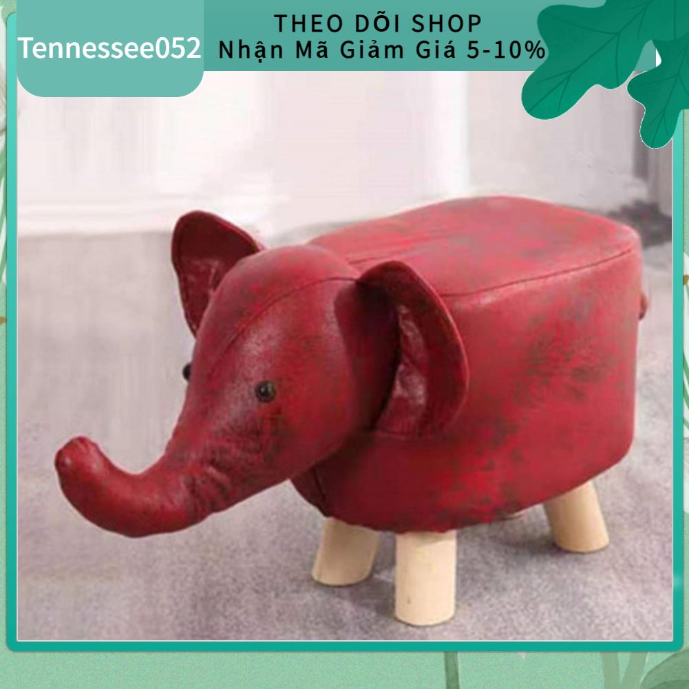 Hàng Sẵn Ghế Đôn Hình Con voi Ghế Ngồi Cho Bé Hình Con Vật Đáng Yêu Chân Gỗ【Tennessee052】