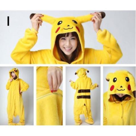 Đồ Ngủ Liền Cosplay Động Vật Pikachu 😘