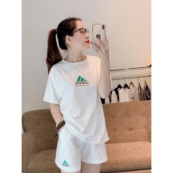 Set bộ gấu quần đùi mặc ở nhà , đi chơi đều chất .