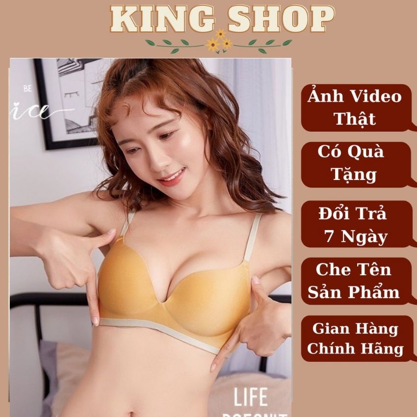 Áo ngực không gọng mút dày 2cm Cao Cấp su trơn siêu mềm mịn không đường may nâng ngực chống chảy xệ A729