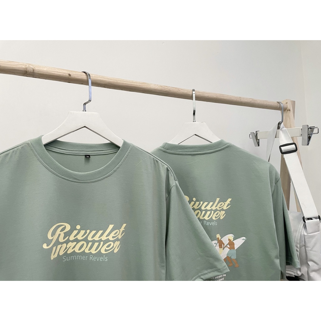 Áo Thun tay lỡ in Rivulet Nam Nữ Unisex cổ tròn, áo phông ngắn tay Boin shop không cổ ảnh thật, không nhăn, k ra màu