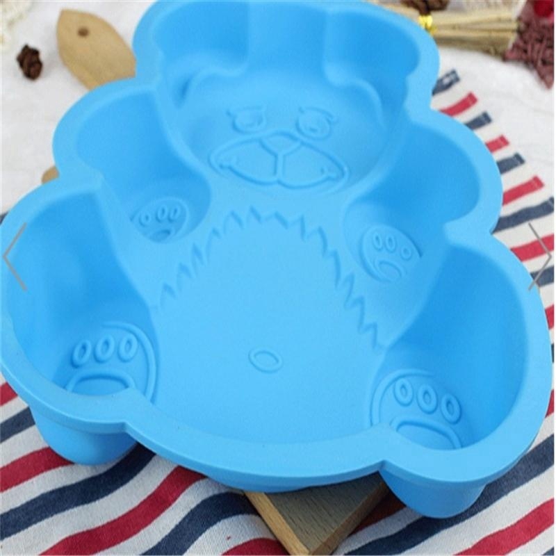 Khuôn Làm Bánh Không Độc Hại Hình Gấu 3d