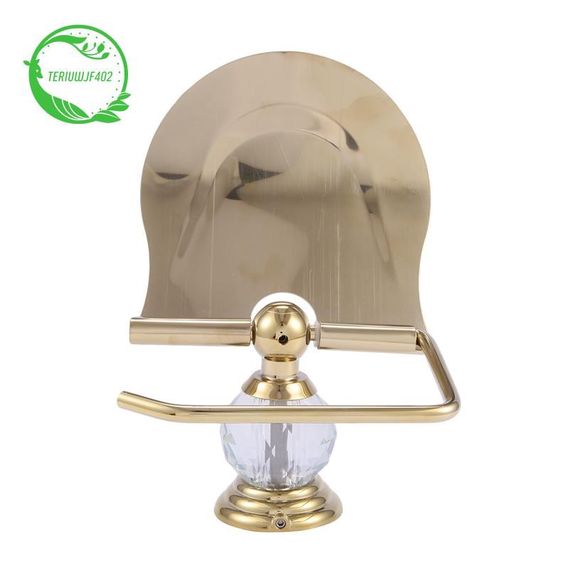 Luxury Zirconium Gold Solid Brass Toilet Paper Holder ed Towel Bar Artificial Crystal Round Base Towel Ring Bathroom Accessories