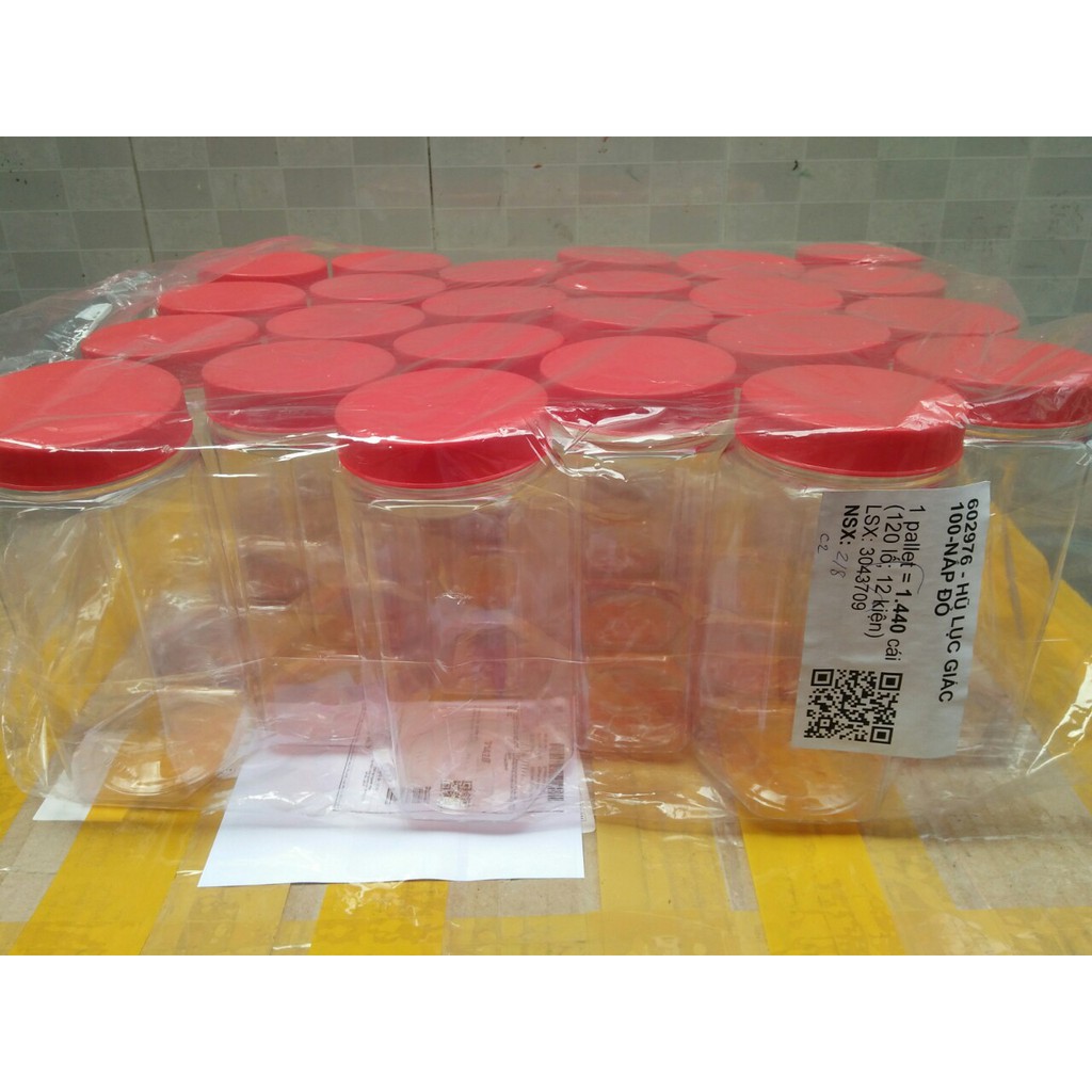 Combo 6 hũ nhựa lục giác duy tân 800ML