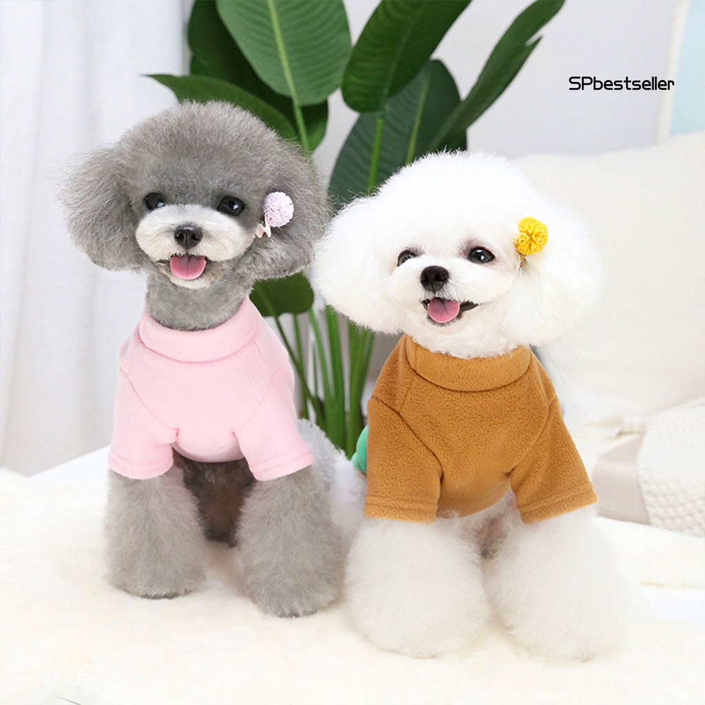 Áo sweater dày giữ ấm hai chân màu sắc xinh xắn cho thú cưng