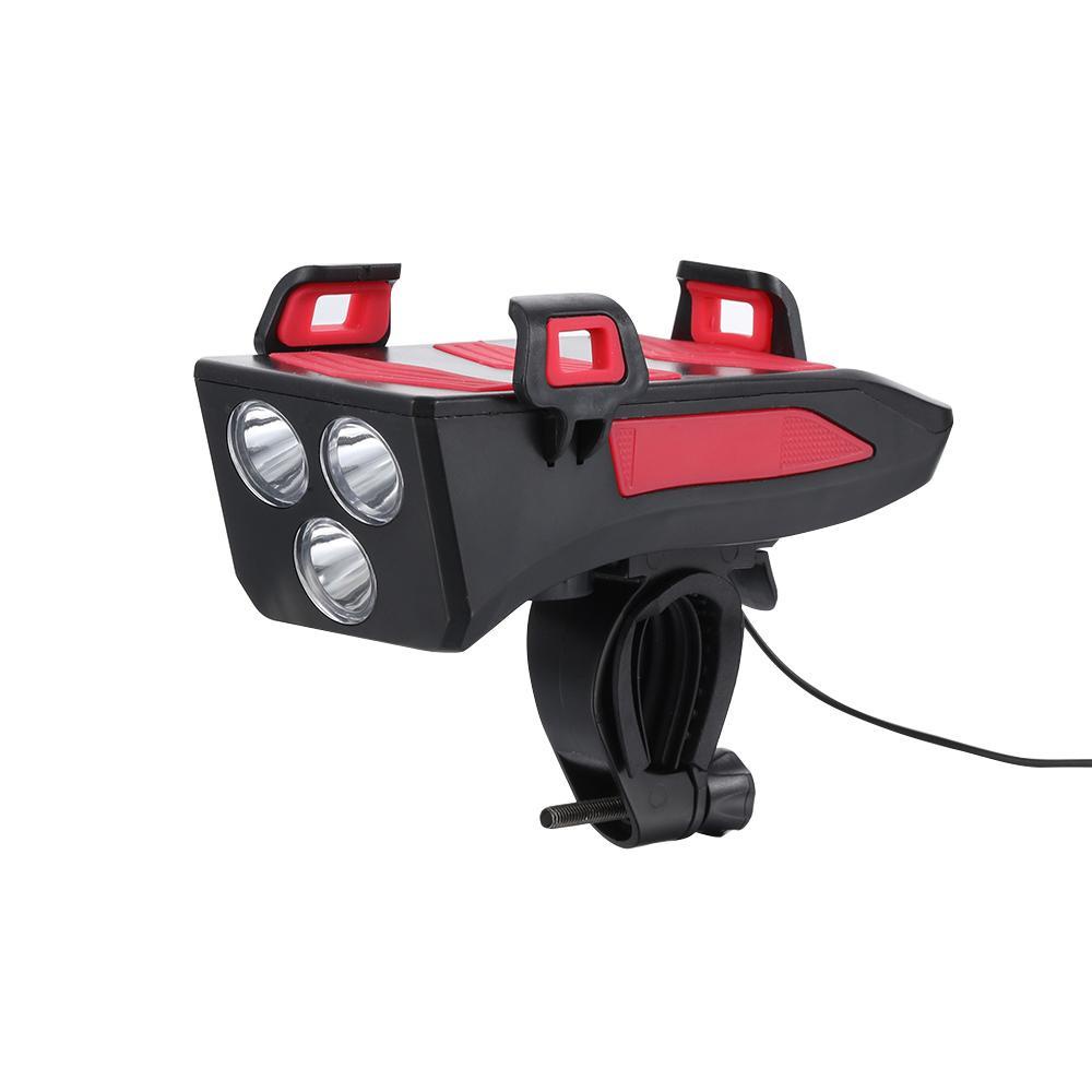 Giá Đỡ Điện Thoại Kiêm Còi Xe Đạp Đa Năng 4 Trong 1 Heceh