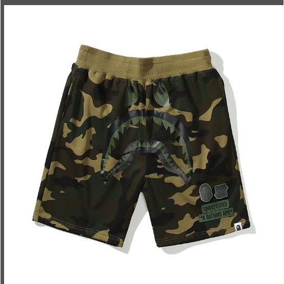 BAPE Quần Short Chất Liệu Cotton Thêu Trang Trí Thời Trang Dành Cho Cả Nam Và Nữ