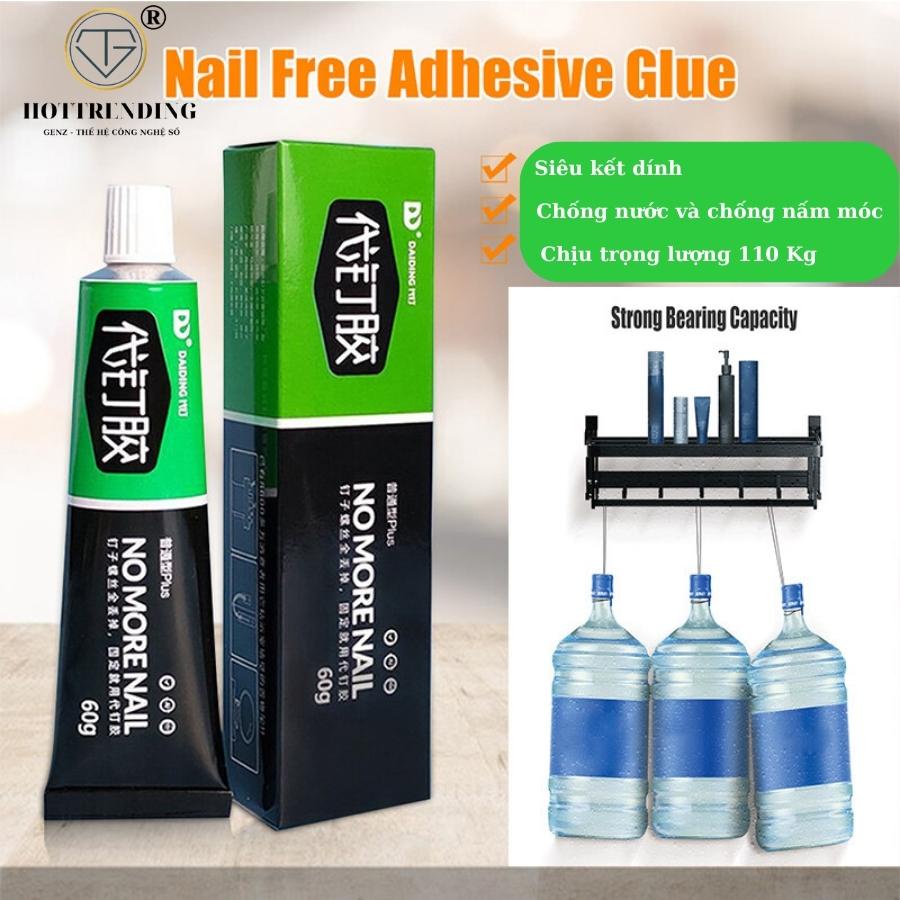 Keo siêu dính Nhật Bản No More Nail tuýp 60g Keo siêu dán tường dán giày gỗ thuỷ tinh đa năng chống thấm nước hàng chuẩn