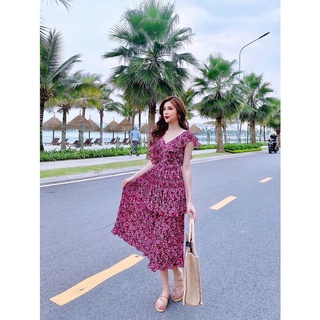 Váy hoa cổ tim siêu xinh