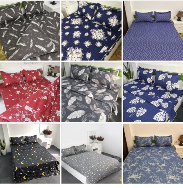 Bộ ga chun Hàn quốc Elective vải nhập