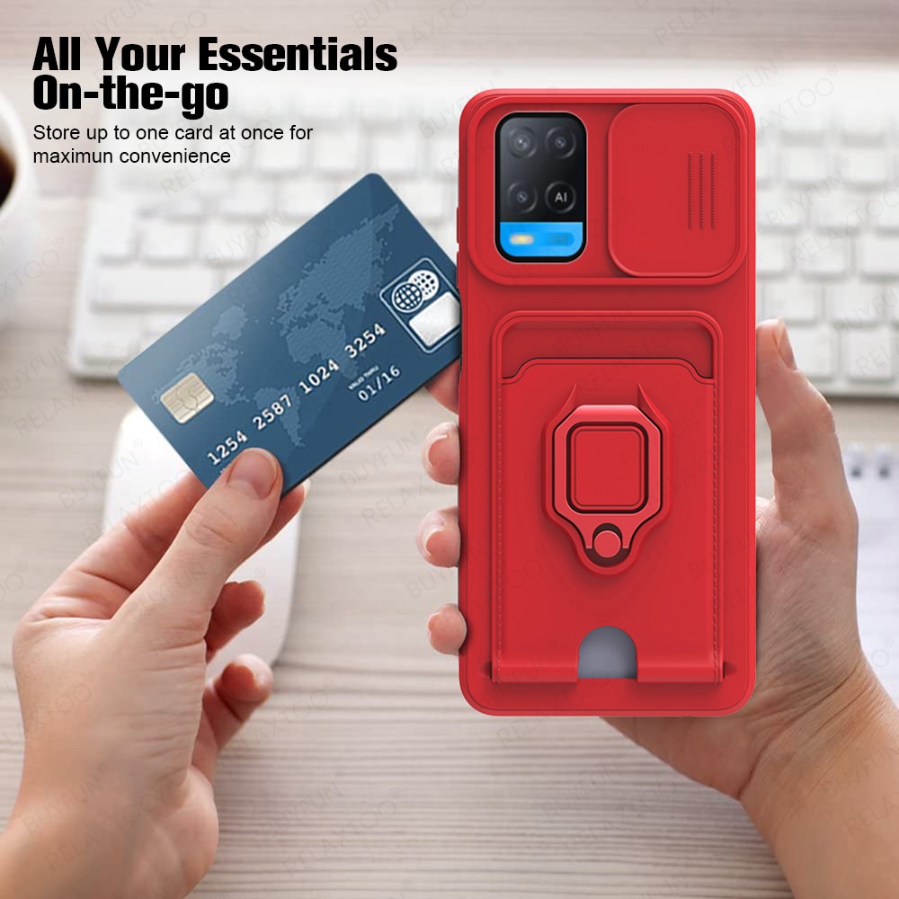 Ốp Điện Thoại TPU Bảo Vệ Toàn Diện Có Giá Đỡ Từ Tính Đa Năng Cho OPPO A54 4G OPO A 54 CPH2239