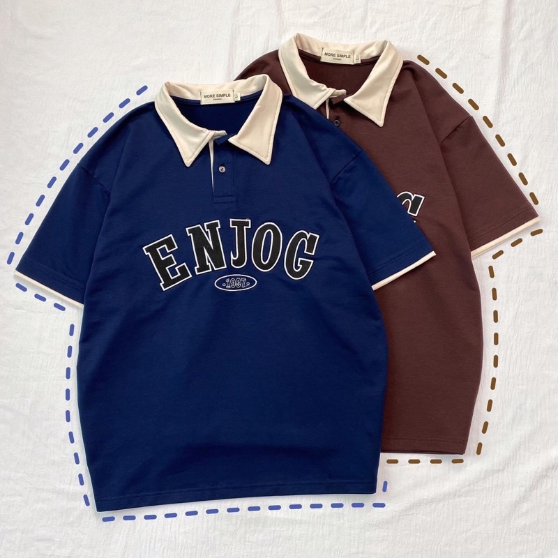 Áo Polo JOG Oversize Vải Tici Da Cá Form Rộng Unisex - Yowol SG