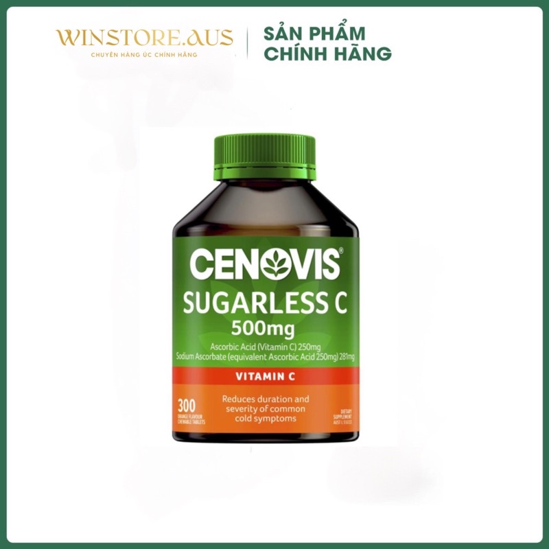 Viên Nhai Cenovis Vitamin C 500mg Chống Oxy Hóa Tăng Chức Năng Miễn Dịch Hộp 300 Viên - Date 2023