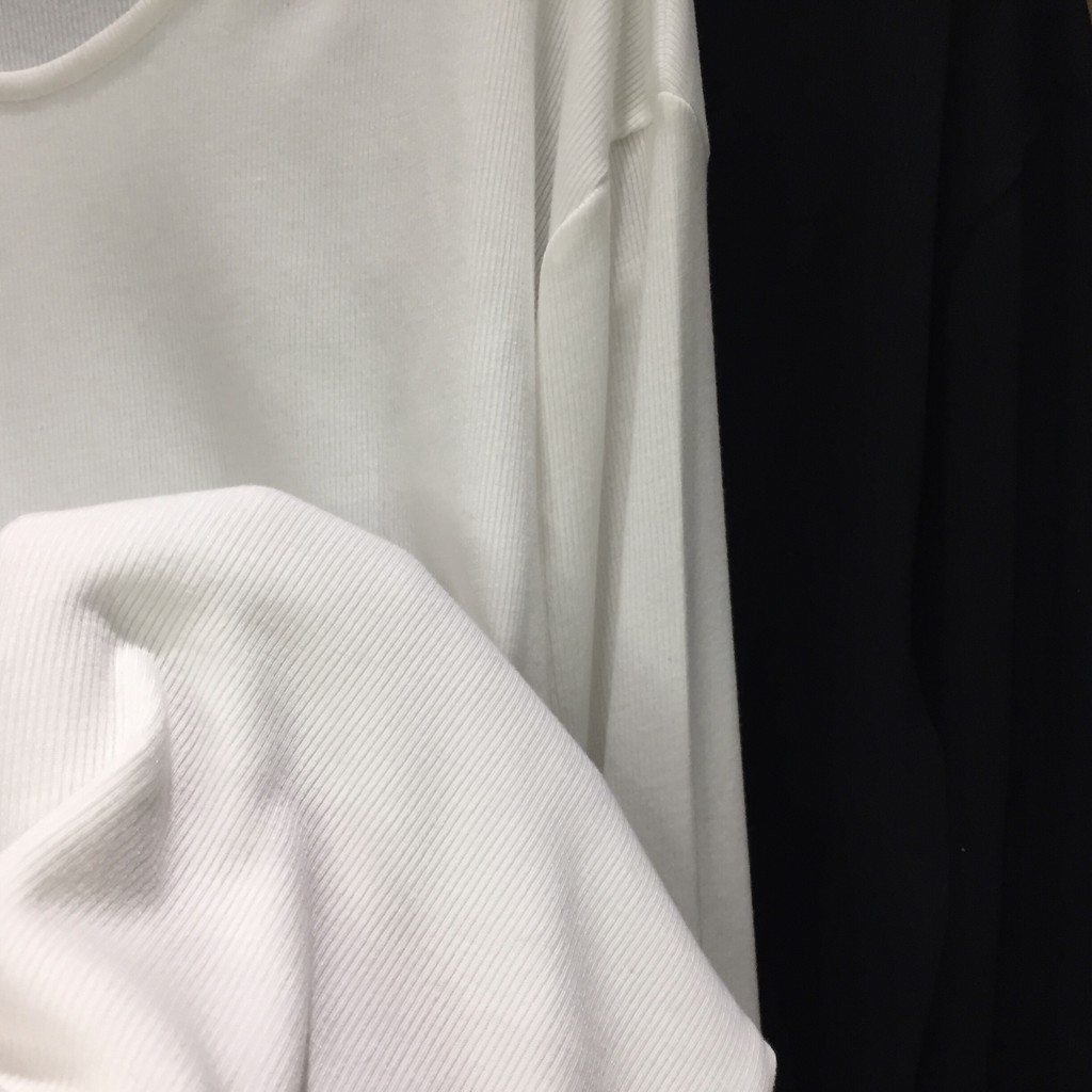 Áo Dài Tay Longtee Cotton Tăm xẻ tà Nam nữ Hàng thiết kế