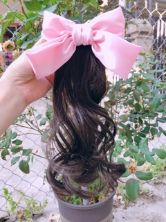 Kẹp tóc giả có nơ cho bé