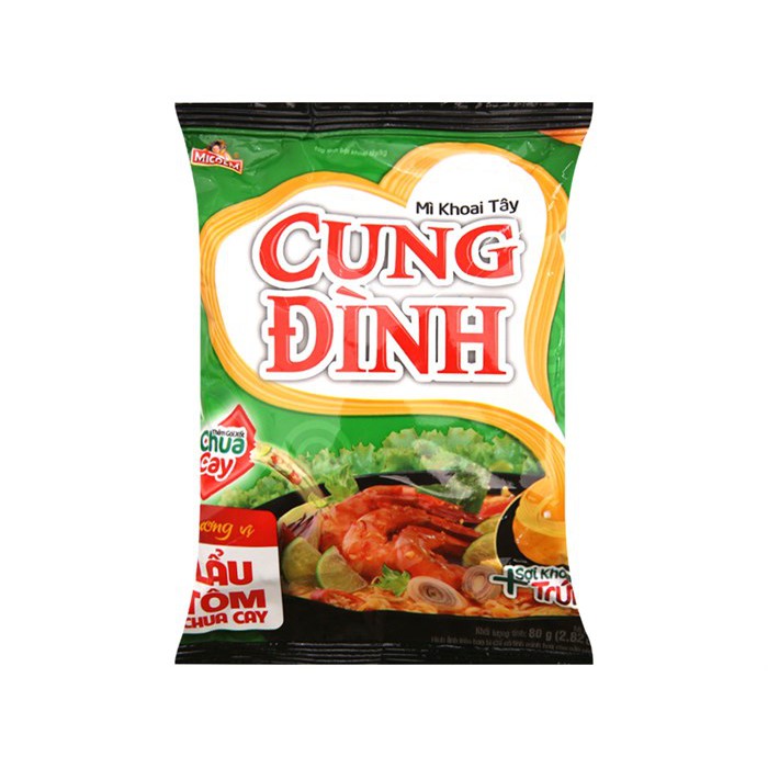 ⚡Date mới⚡ Mì Cung Đình Lẩu Tôm Chua Cay gói 80g | BigBuy360 - bigbuy360.vn