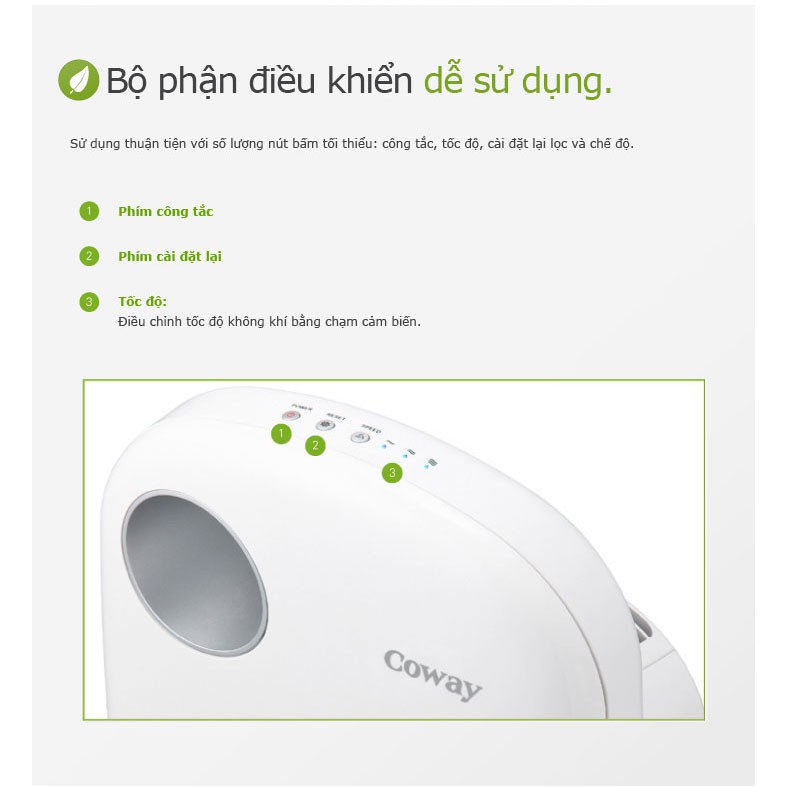 MÁY LỌC KHÔNG KHÍ COWAY AP-0509DH