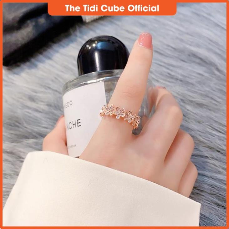 Nhẫn nữ thời trang Hàn Quốc freesize thiết kế đẹp độc đáo thời trang bắt mắt chất liệu hợp kim