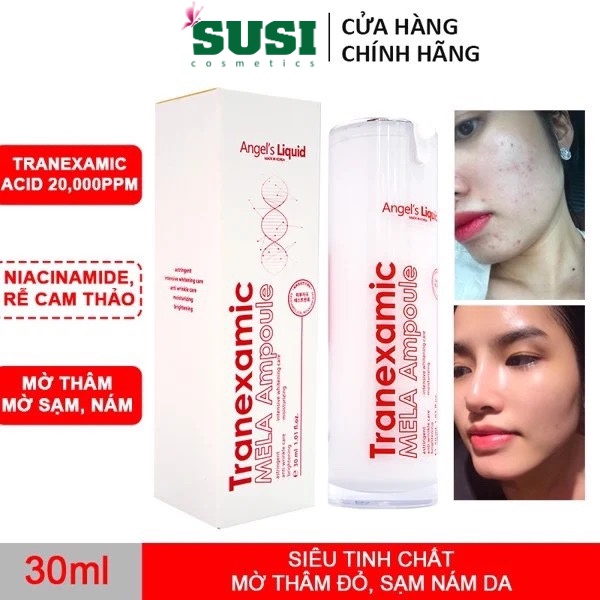 Siêu Tinh Chất Tranexamic Acid Mờ Nám Chuyên Sâu Angel's Liquid Mela Ampoule 30ml