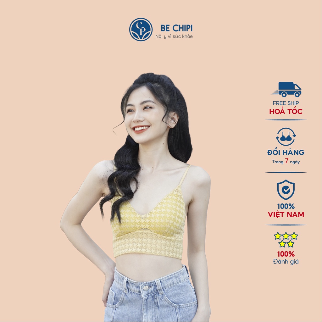 Áo Hai Dây BECHIPI Ren Không Gọng Mút Mỏng Mềm Mại - AL4016 | BigBuy360 - bigbuy360.vn