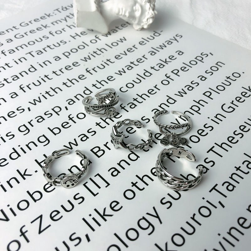 Nhẫn hở 2 lớp hình mặt cười xinh xắn