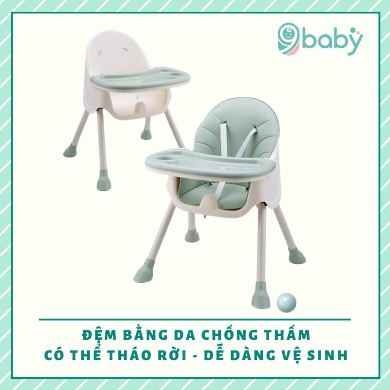 Ghế ăn dặm cho bé điều chỉnh độ cao 9BABY