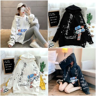 Áo Khoác Nỉ Hoodie KN4, Chất Liệu Nỉ Bông Dày Đẹp, Co Giãn, Form Rộng Có Mũ Thời Trang_Freesize Dưới 60kg