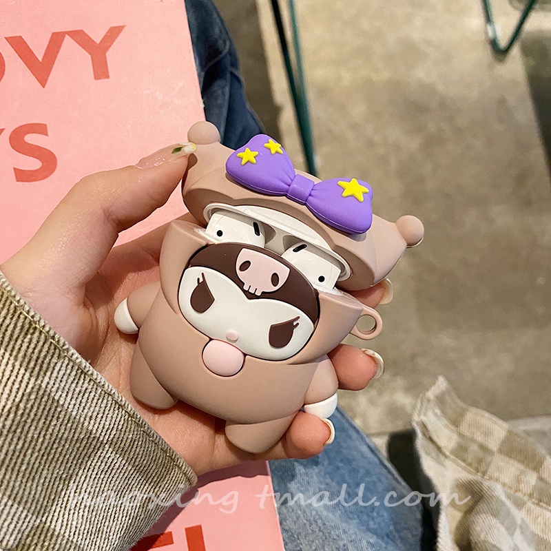 Vỏ Bảo Vệ Hộp Sạc Tai Nghe Airpods 3 Pro AirPods3 Họa Tiết Kuromi Dễ Thương Mẫu Mới 2021 Ốp