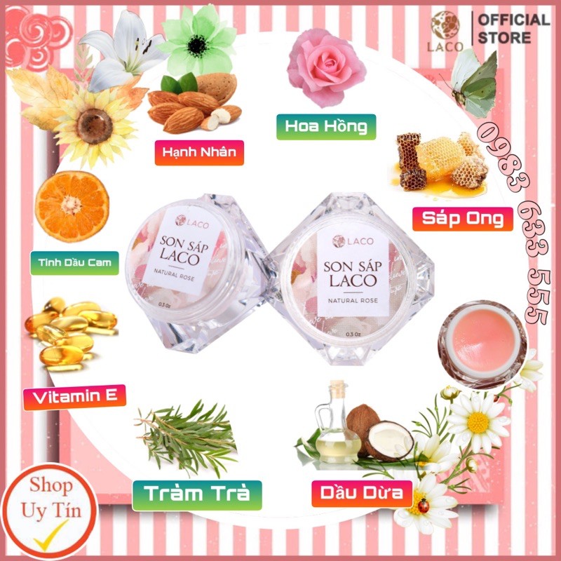 Son sáp dưỡng môi Laco 10g