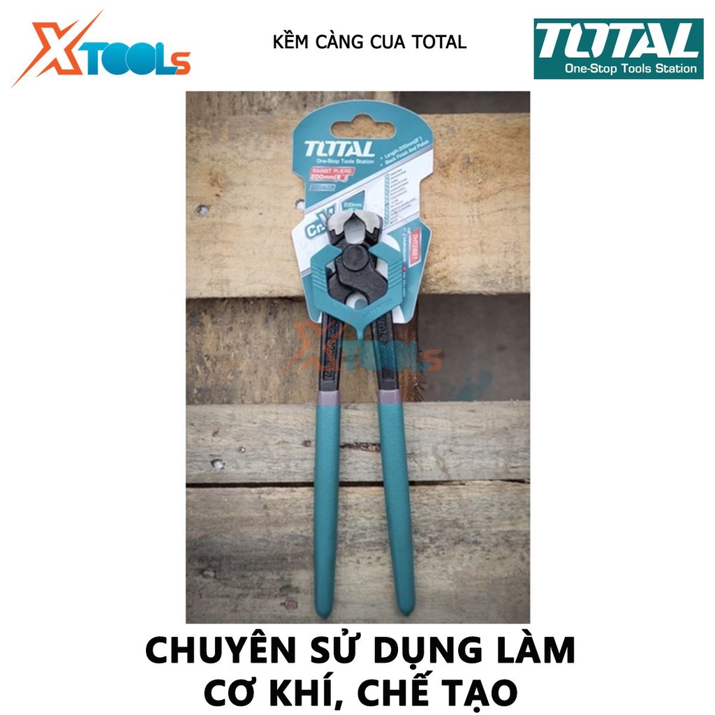 Kìm càng cua TOTAL | kềm càng cua đầu nhỏ kích cỡ dài 200mm (8&quot;) - 250mm (10&quot;) phủ chất chống gỉ, chống xít, tuổi thọ ca