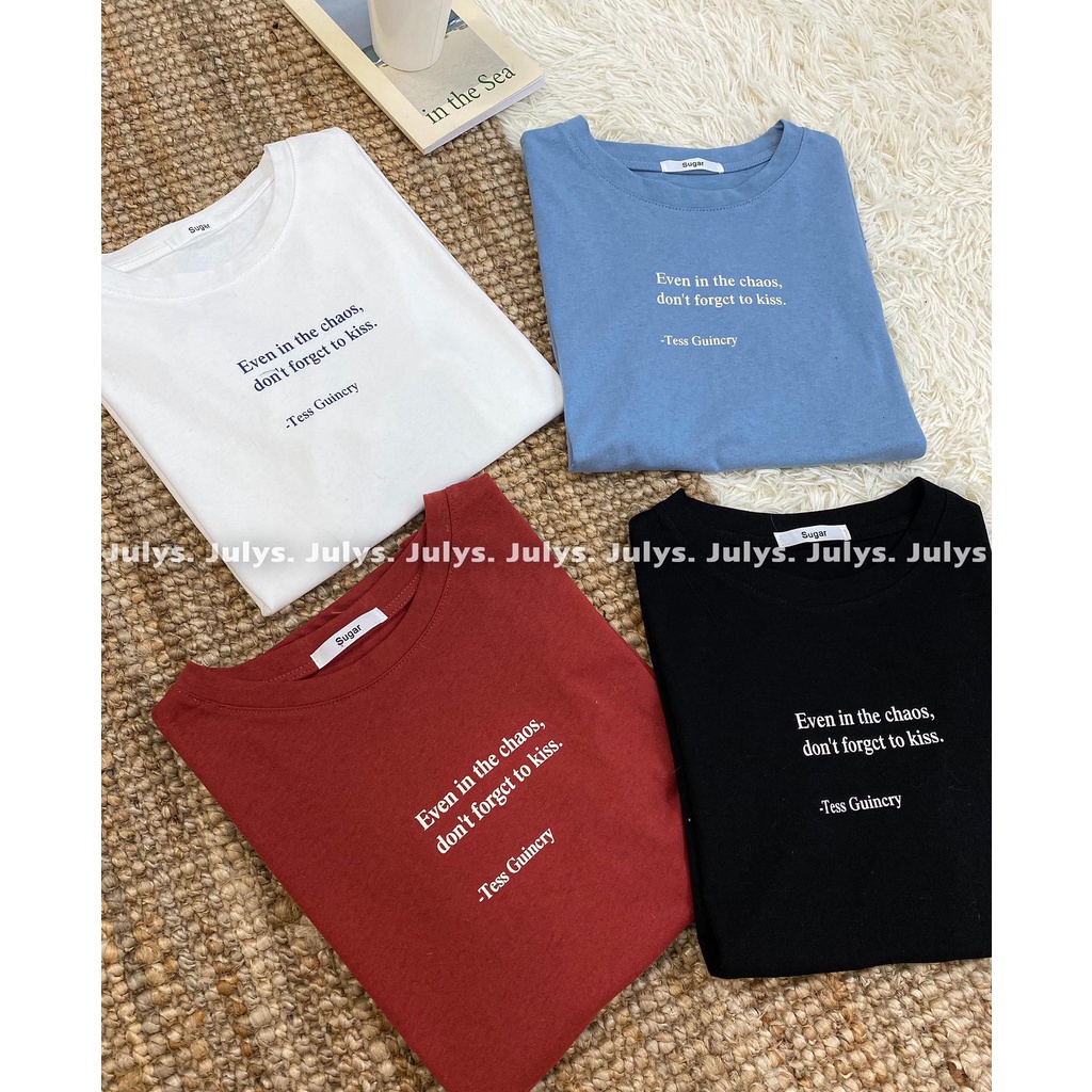 Áo phông Tess 4 màu thun cotton (ảnh thật Julys chụp kèm video)