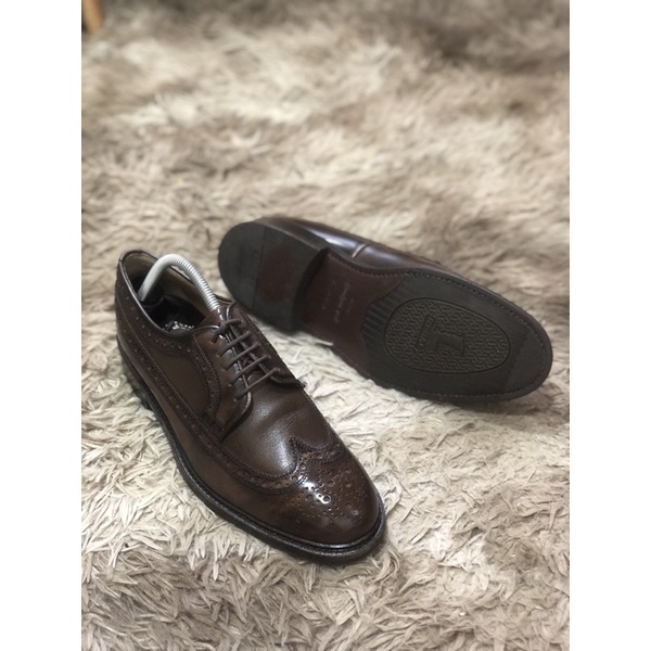 [TonaShoe] [Giày 2hand] [Size 41] Giày Tây Kiểu Dáng Wingtips Màu Nâu Cổ Điển