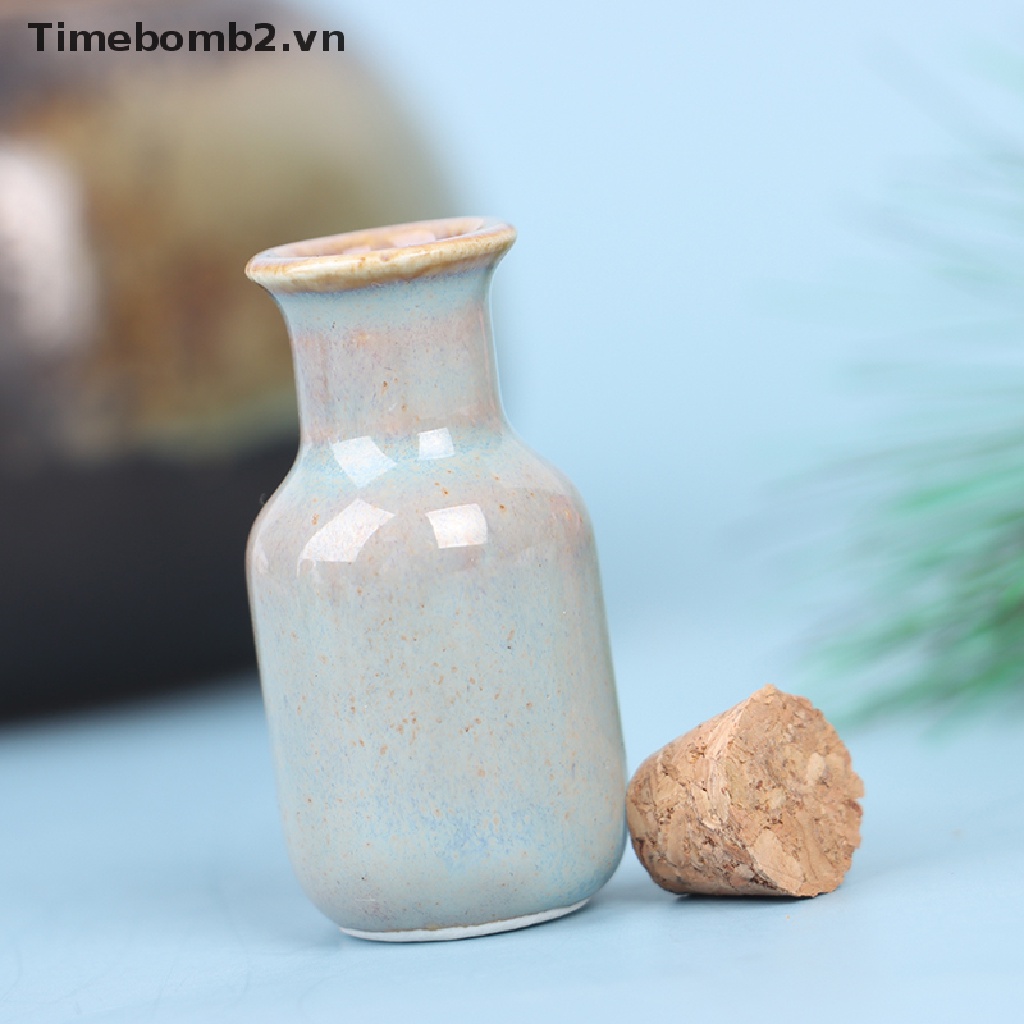 Bộ 2 Hũ Đựng Gia Vị Bằng Gốm Tỉ Lệ 1: 12 Trang Trí Nhà Búp Bê