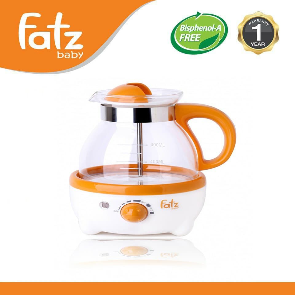 (BẢO HÀNH 24 THÁNG) MÁY HÂM NƯỚC PHA SỮA 600ML CÓ ĐỒNG HỒ ĐO NHIỆT ĐỘ FATZ BABY FB3009SL