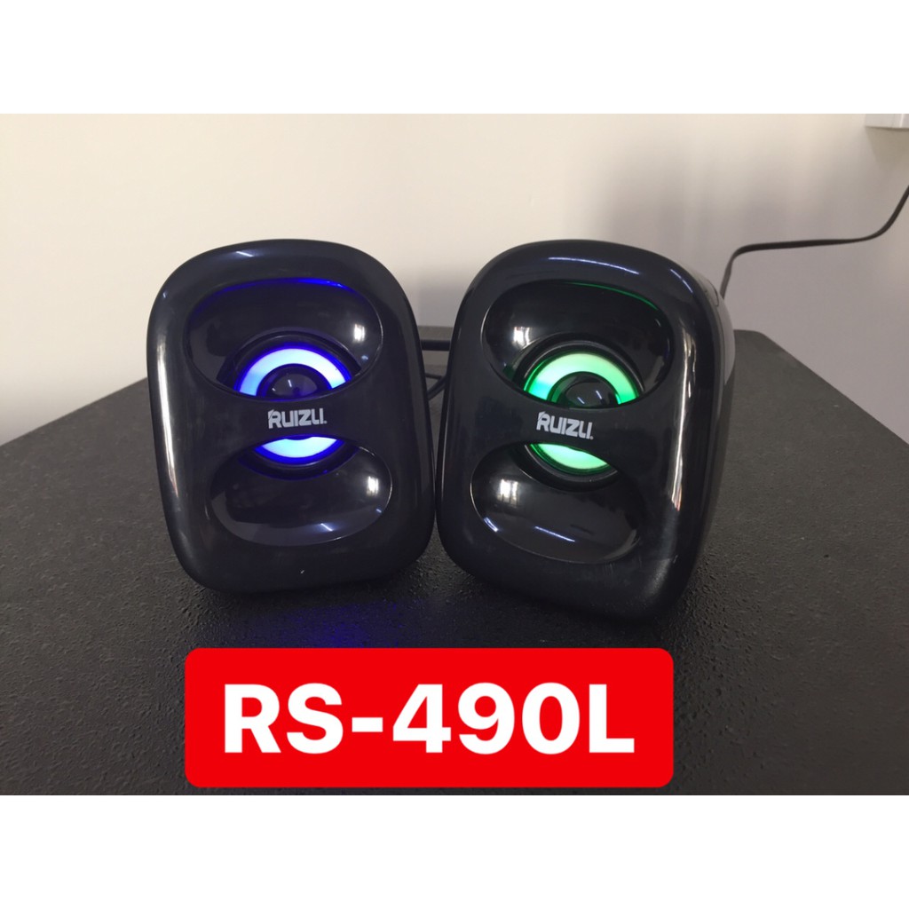 [Mã ELHACE giảm 4% đơn 300K] LOA VI TÍNH 2.0 RUIZU RS 490L - LED 7 MAU