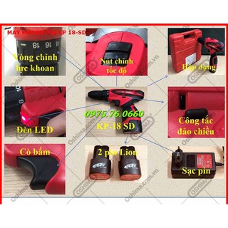 Máy khoan pin oshima kp18 sd