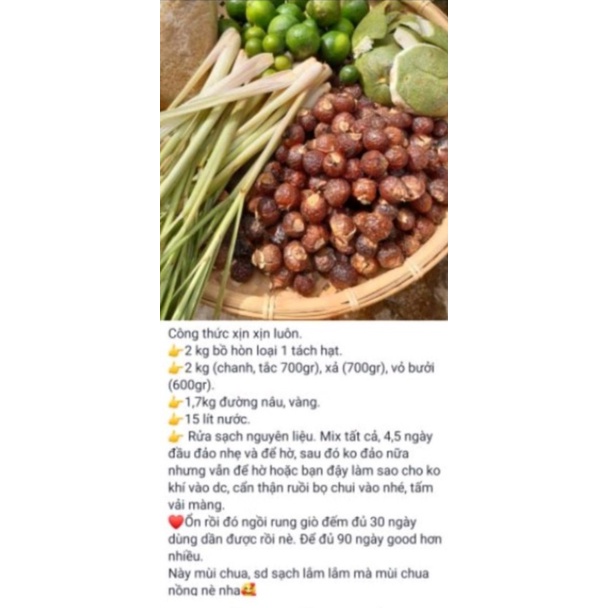 [1kg loại 1 đã tách hạt] Bồ hòn khô Tây Nguyên mua 3kg tặng 1 bé scoby