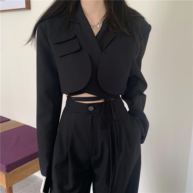Set đồ vest dài thiết kế eo cao cá tính cho nữ